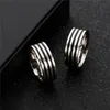 Multilayer Black Circel Stainless Steel Ring Enamel Band women Mens Finger Rings Fashion Jewelry will and sandy