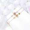 Lady Silver Ladies Розовое золото Бриллиантовые браслеты с подвесками Дизайнерская мода Титановая сталь Простые римские цифры Браслет-цепочка 21013522