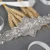 Szarowie ślubne S245 Rhinestone Bridal Wase Belt Satynowa wstążka