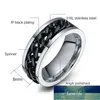 Ins moda rotatable chain tings para mulheres homens anel spinner anel de aço inoxidável anel de aço de titânio garrafa de aço abridor de aço de abertura de preço de fábrica