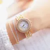 Relógios Mulher com 2 Pulseira Famoso Brand Gold Mulheres Relógios de Pulso Dress Diamante Feminino WristWatch Montre Femme 210527