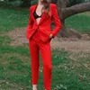 Damespakken Blazers Diyig Vrouw 2021 Herfst Kleding Elegant Casual Slim Fit All-Match Formele Red Suit Jacket
