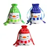 Present Wrap Christmas Drawstring Bags Party Favors Candy Goodie Smycken med påsar Bröllopsdekoration