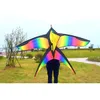 Vente chaude arc-en-ciel cerf-volant pour enfants delta nylon jouets s enfants voler ligne weifang oiseau usine i Y0616