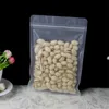 100pcs lot Frosted Transparent Zipper Bag Flat Bottom Dry Flower Packing Pouch Smell Proof Storage Packing Bags for Snack Tea