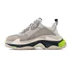 OG 2022 Nyaste designers Triple S Casual Shoes Clear Sole Cherry Blossom Powder Yellow Grey White Green Pink Womens Mens Sneakers Trainers Storlek 36-45