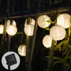 Solar Light Garden Dekorationer Utomhus LED Lantern Garland String Light Lamp Fairy för jul trädgård dekoration