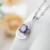 Pendant Necklaces UFOORO 2021 Sterling Silver S925 Water Drop Angel Tear Inlaid Zircon Necklace For Woman Wedding Gift