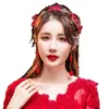 Headpieces Bride Red Wedding Dress 2021 Toasts Hair Ornament Fairy Hoop Tiara