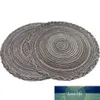 4 pcs Round Placemat mesa de jantar MAT PAD TAPER resistente ao calor Talheres de mesa coaster antiderrapante para casa festival festival festival