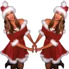 Mode Miss Claus Robe Costume Femmes De Noël Fantaisie Fête Sexy Santa Tenues Automne Hiver Chaud Dames Velours