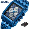 Smael Watch Men Digital Sportウォッチ防水ブランド高級時計メンズファッションカジュアルデュアルタイム9612クォーツ時計男性ビッグダイヤルQ0524