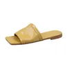 Hausschuhe Schuhe Frau 2021 Karree Für Schwimmbad Niedrig Flach Luxus Rutschen Pantofle Gummi Flip-Flops Strand Flache Designer