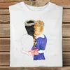 Femmes à manches courtes café temps tendance mignon dessin animé soeur amis vêtements imprimer T-shirt femme T-shirt haut dames graphique T-shirt X0628