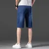 42 44 Men'S Summer Plus Size Five-Point Pants Classic Fashion Business Casual Straight Denim Shorts Male Stretch Brand Jeans 210531