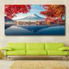 Canvas kunst aan de muur Grote kunstafdrukken Woondecoratie Canvas Schilderij Muurkunst Mount Fuji in de herfst muurfoto voor woonkamer Geen ingelijst 1703423