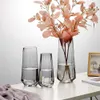 Nordic Glass Vase Flower Vase Heminredning Vardagsrum Dekoration Glas Vaser För Blommarrangemang Skrivbord Dekoration Gåvor 210623