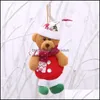 Festliga tillbehör gardenkenristmas träd hängande prydnad tecknad santa claus snögubbe björn jul pendant dekoration hem xmas fest dekor