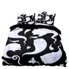 Sängkläder sätter lyxig gotisk uppsättning roterande cirkel dubbelsäng duvet täcke med örngott 220x240 Singel barn vuxna sängar
