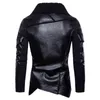 Unregelmäßige Saum Samt Lederjacke Männer Herbst Männlich Moto Biker Faux Lederjacke Mantel Punk Stil Jaqueta De Couro 211111