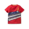 2-12 ans Enfants T-shirts Instrument T-shirt à manches courtes pour garçons filles Tops Vêtements d'été pour enfants Sweat-shirt pour enfants 210306