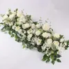 Wreaths Flowers 100CM DIY Wedding Flower Wall Arrangement Supplies Silk Peonies Rose lead Artificial Row Decor Iron Arch Backdrop