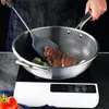 Padella rivestita Wok antiaderente Wok in acciaio inox 304 Padelle con manico Cottura cucina Pentole226V