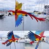 Resin Pinwheels, Parrot Windmill Wind Spinner, Art Sculpture for Outdoor Yard Art Garden Lawn Decoration Q0811