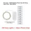 Anblub 1M 2M 5m 5m LED String Luzes Clipe Fada Garland Bateria operada para o ano novo festa de Natal casamento decoração Y201020