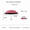 Large Ten-Bone Sun UV Protection Umbrella Sunshade Women's Double Person Use Three-fold Windproof Rain Umbrellas