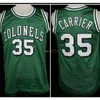 Nikivip Darel Carrier #35 Kentucky Green Jersey Colonels Retro Basketball Jersey Herr Sömda anpassade nummernamntröjor