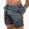 Short d'entraînement de gymnastique pour hommes, vêtements de sport décontractés, Fitness, entraînement, grille de course, short de compression à séchage rapide, Athletics233m