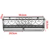 Metall vinställ med flaskhållare väggmonterad arrangör glasvaror lagringshylla hängande hem kök dekoration 211112