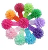 Baby meisjes hoofdband chiffon bloem baby hoofdbanden elastische kant buig brede turbans haarband bloemen pasgeboren hoofddeksels 17 kleuren