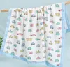 Bébé Serviette De Bain Impression Bande Dessinée Éponge 6 Couches Infant Swaddling Couverture Gaze Coton Nouveau-Né Wrap Tissu Poussette Couvertures WMQ590