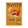 Naklejki ścienne One Piece Classic Anime Vintage Poster Luffy Zoro Wanted Decor ART KRAFT Paper