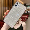 Luxury Flash Blin Diamond Pearl Phone Case pour iPhone 11 Pro Max XS XR 8 7Plus avec chaîne Lanyard Fashion Back Cover Pearl Diamond