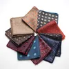 Vintage Casual Formal Suit Square Towel Handkerchief for Mens Polyester Small Handkerchiefs Pocket Towels Neck Scarf