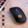 Rechargeable Wireless Mouse Colorful Backlit Mosue Silent Mute Computer Accessories Home /Office / Games