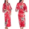 RB015 vestes de cetim para noivas vestígios de casamento sleepwear seda pijama casual roupão de banho animal rayon longo nightgown mulheres kimono xxxl