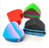 17ml Love Shape Wax Oil Container Box Bag Dab Non-stick Silicone Jar silicon Tin Colorful Storage Containers Holder Tool case