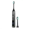 Loskii T1 Brosse à dents électrique Dent rechargeable IPX7 Brosse à dents de blanchiment électronique étanche avec écran couleur LCD - Noir