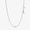 100 ٪ 925 Sterling Silver Classic Cable Chain Necklace Fit Topeans Pendants and Charms Fine Wedding Jewelry Gift