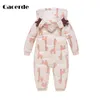 Nouveau-né Cartoon Romper Chaud Bébé Fille Vêtements d'hiver 2020 Enfants Combinaison Manteau pour nouveau-nés Bébé Body Bébé Barboteuses 0-3Y H0909