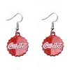 Creative Food Drink Dingle Earring Sausage Hamburger Drinking Bottle Fries Cola Drop Earrings For Women Fashion Jewelry