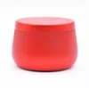 8OZ Empty Scented Candle Jar Colorful Metal Small Round Tin Box Tinplate DIY Handmade Candles Tea Cookies Candy Chocolate Storage Boxes