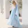 Abbigliamento etnico Plus Size Mantello in chiffon per le donne Moda musulmana Abaya Ricamo Caftano Abiti europei Dubai Girls Cape Turkey Robe 2022