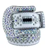 Ceinture Bb Simon de haute qualité pour femmes et hommes, ceintures de styliste avec strass scintillants, grande boucle en cuir