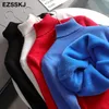 2021 herbst winter pelz grund warme samt Pullover Pullover Frauen weibliche high-neck Fleece pullover dicken Rollkragen Knit Jumper x0721