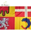 Bayrağı Auvergne-Rhône-Alpes Fransa 3 * 5ft (90 cm * 150 cm) polyester bayrak afiş dekorasyon uçan ev bahçe bayrağı şenlikli